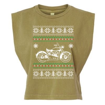 Motorcycle Ugly Christmas Motorcycle Rider Xmas Party Biker Gift Garment-Dyed Women's Muscle Tee