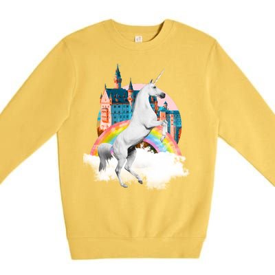 Magical Unicorn Castle Premium Crewneck Sweatshirt