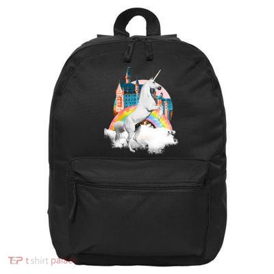 Magical Unicorn Castle 16 in Basic Backpack