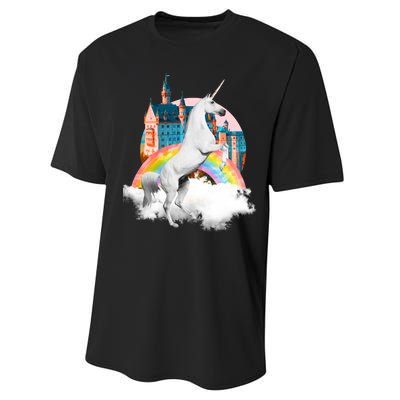 Magical Unicorn Castle Performance Sprint T-Shirt