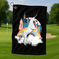 Magical Unicorn Castle Golf Towel
