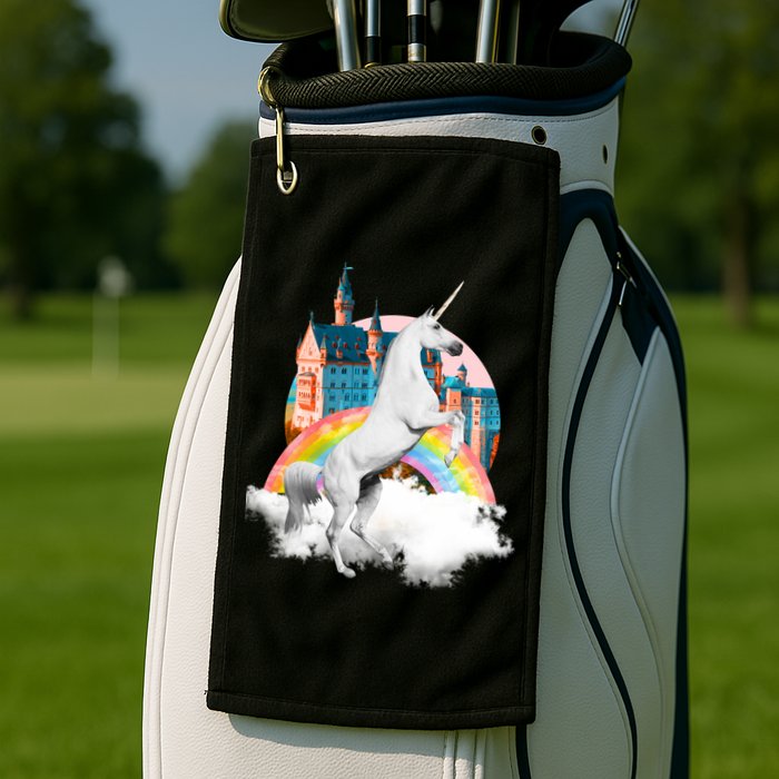 Magical Unicorn Castle Golf Towel