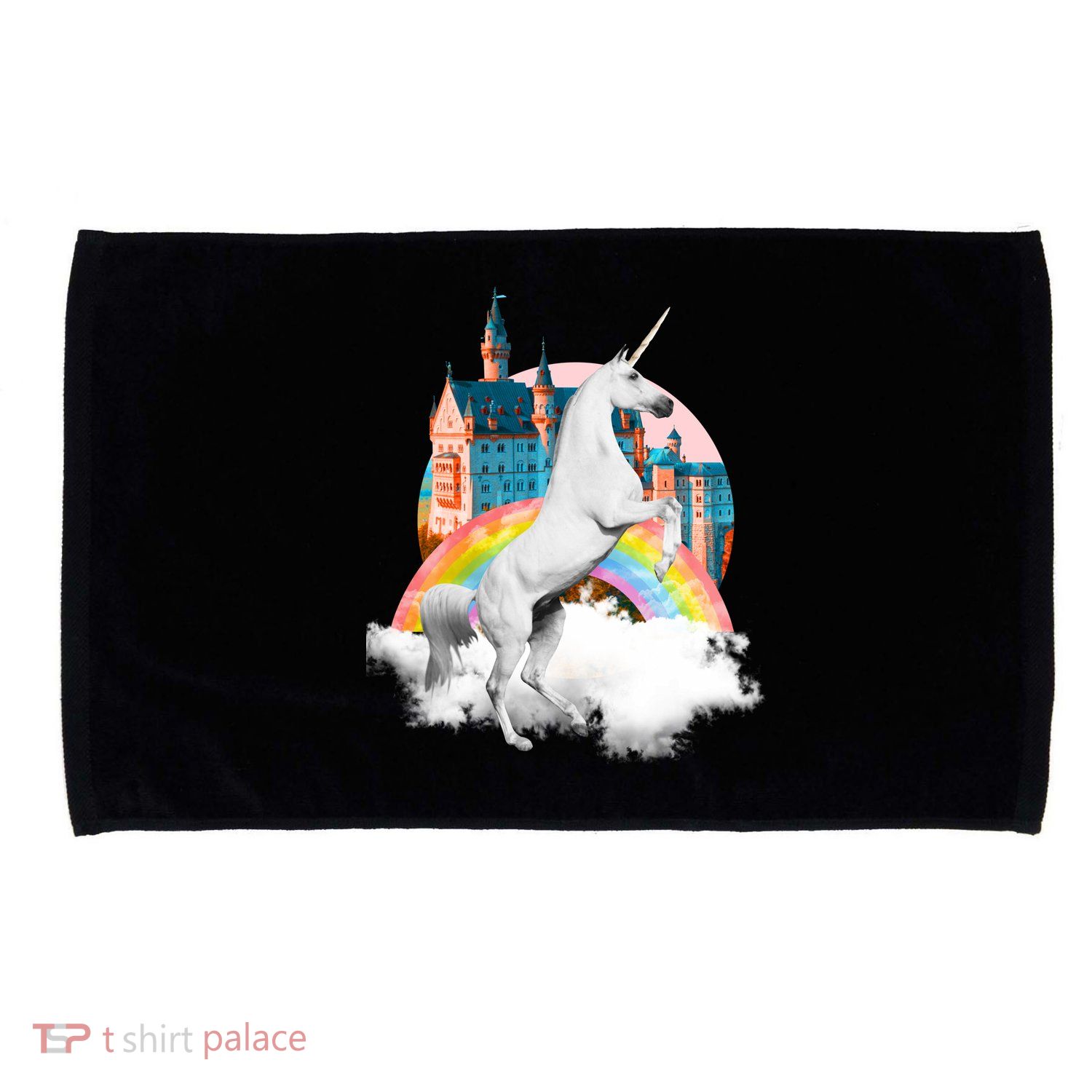Magical Unicorn Castle Microfiber Hand Towel