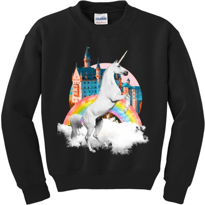 Magical Unicorn Castle Kids Sweatshirt