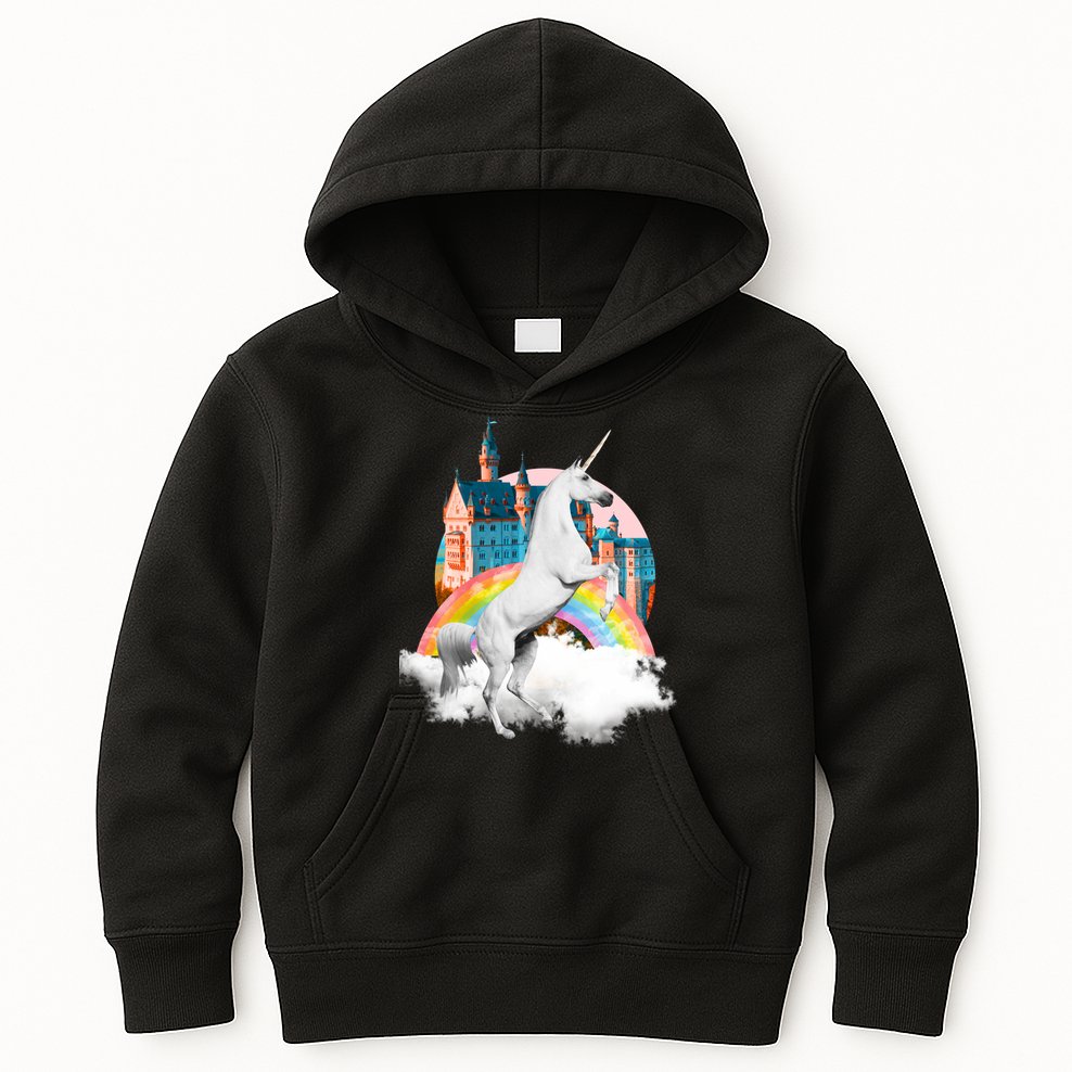 Magical Unicorn Castle Kids Hoodie