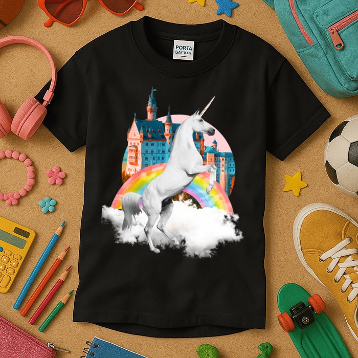 Magical Unicorn Castle Kids T-Shirt