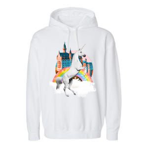 Magical Unicorn Castle Garment-Dyed Fleece Hoodie