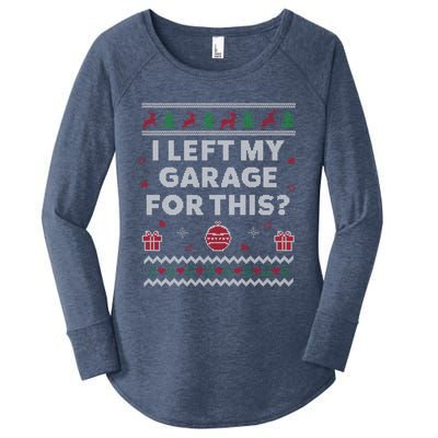 Mechanic Ugly Christmas Funny Garage Car Xmas Funny Gift Women's Perfect Tri Tunic Long Sleeve Shirt