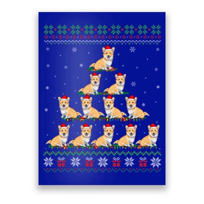 Matching Ugly Christmas Ornat Decor Xmas Corgi Dog Tree Funny Gift Poster