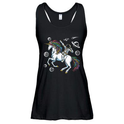 Magical Unicorn Cosmonaut Gift Space Travel Astronaut Ladies Essential Flowy Tank