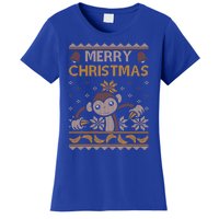 Monkey Ugly Christmas Jungle Gorilla Bananas Cute Gift Women's T-Shirt