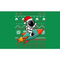 Merry Ugly Christmas Santa Hat Astronaut Riding Rocket Xmas Bumper Sticker