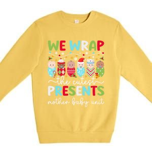 Mother Unit Christmas Mother Nurse Xmas Party Gift Premium Crewneck Sweatshirt