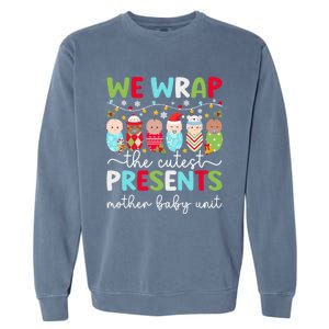 Mother Unit Christmas Mother Nurse Xmas Party Gift Garment-Dyed Sweatshirt