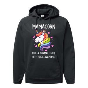 Mamacorn Unicorn Costume Mom MotherS Day Performance Fleece Hoodie