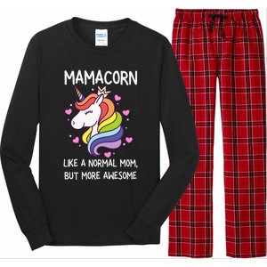 Mamacorn Unicorn Costume Mom MotherS Day Long Sleeve Pajama Set