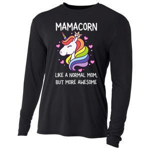 Mamacorn Unicorn Costume Mom MotherS Day Cooling Performance Long Sleeve Crew