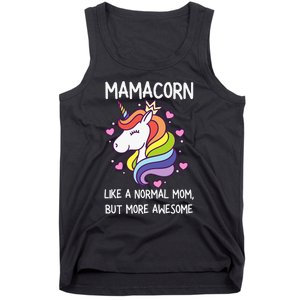 Mamacorn Unicorn Costume Mom MotherS Day Tank Top