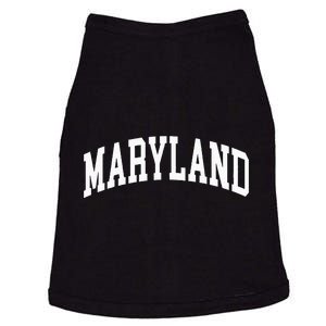 Maryland Us College Font Proud American Usa States Doggie Tank