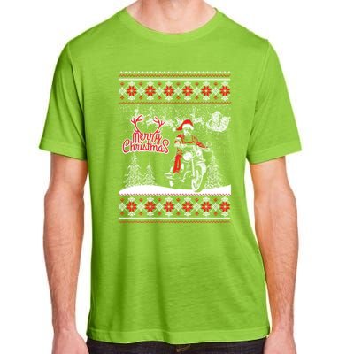 Motorcycle Ugly Christmas Adult ChromaSoft Performance T-Shirt