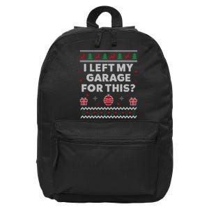 Mechanic Ugly Christmas Funny Garage Car Xmas 16 in Basic Backpack