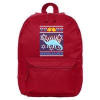 Menorasaurus Ugly Christmas 16 in Basic Backpack