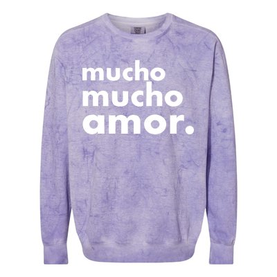 Mucho Mucho Amor Funny Meme Colorblast Crewneck Sweatshirt