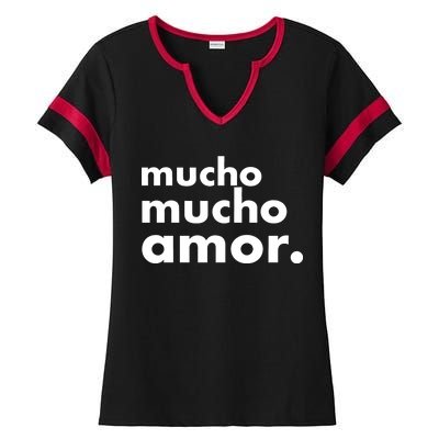 Mucho Mucho Amor Funny Meme Ladies Halftime Notch Neck Tee