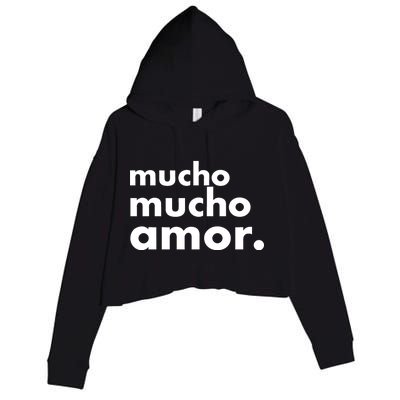 Mucho Mucho Amor Funny Meme Crop Fleece Hoodie