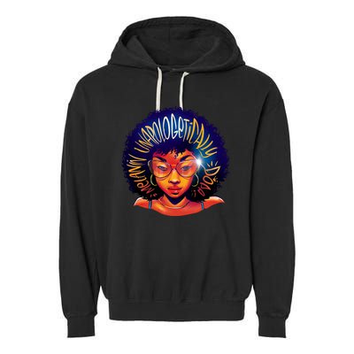 Melanin Unapologetically Dope Garment-Dyed Fleece Hoodie