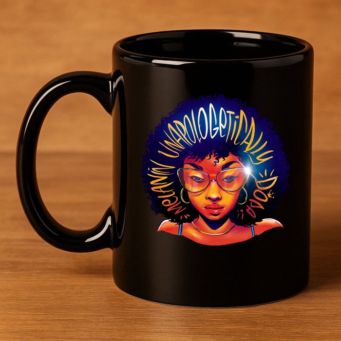 Melanin Unapologetically Dope 11oz C Handle Ceramic Mug