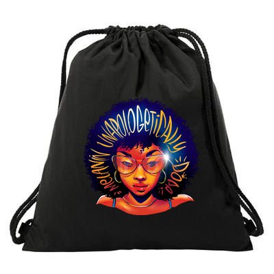 Melanin Unapologetically Dope Drawstring Bag