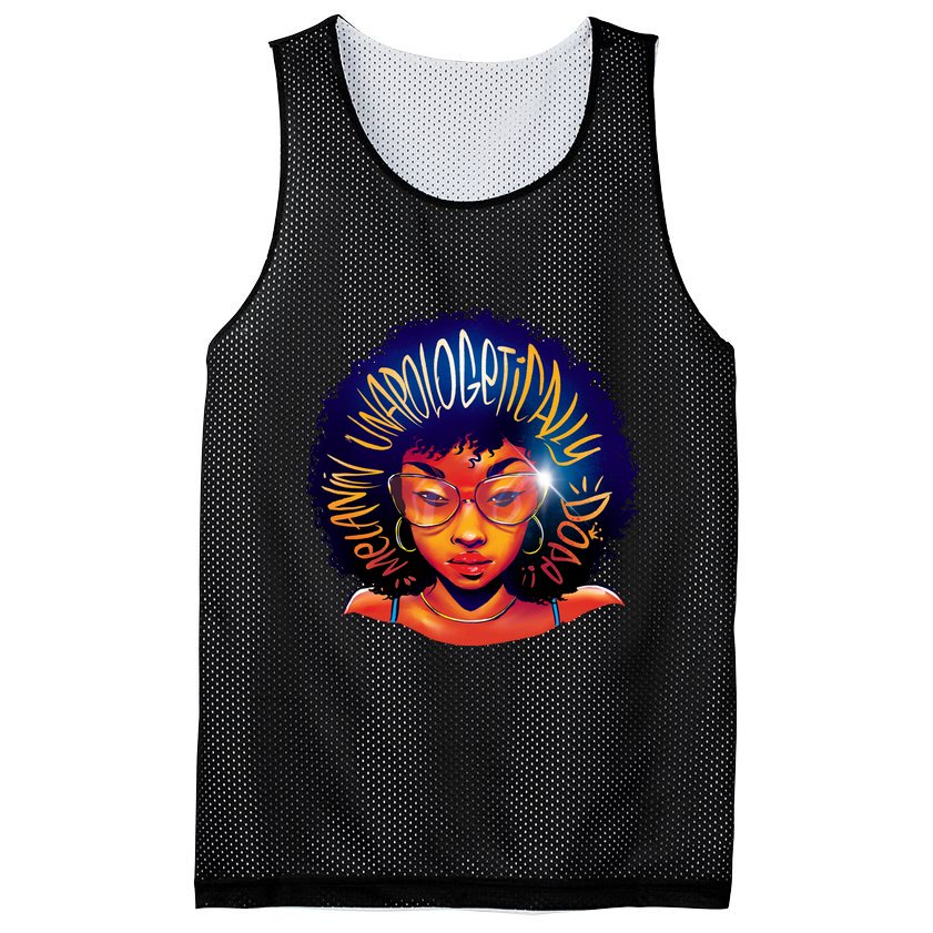 Melanin Unapologetically Dope Mesh Reversible Basketball Jersey Tank