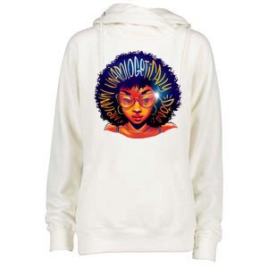 Melanin Unapologetically Dope Womens Funnel Neck Pullover Hood