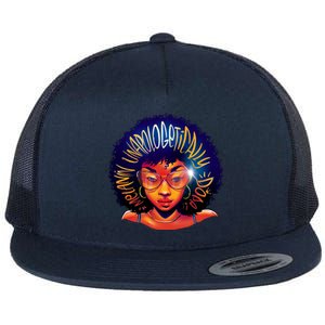 Melanin Unapologetically Dope Flat Bill Trucker Hat