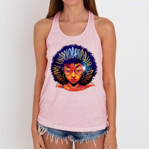 Melanin Unapologetically Dope Women's Knotted Racerback Tank