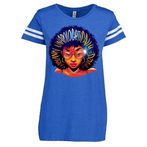 Melanin Unapologetically Dope Enza Ladies Jersey Football T-Shirt