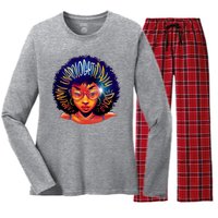 Melanin Unapologetically Dope Women's Long Sleeve Flannel Pajama Set 