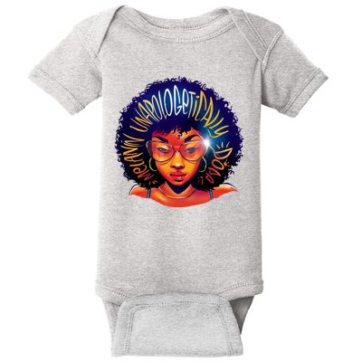 Melanin Unapologetically Dope Baby Bodysuit