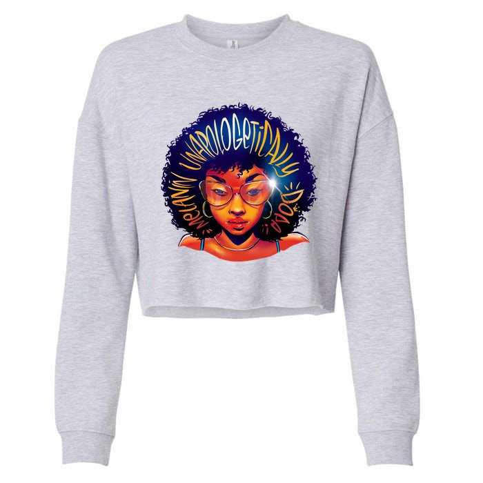 Melanin Unapologetically Dope Cropped Pullover Crew