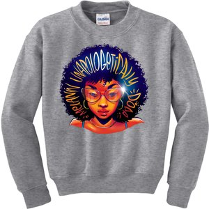 Melanin Unapologetically Dope Kids Sweatshirt