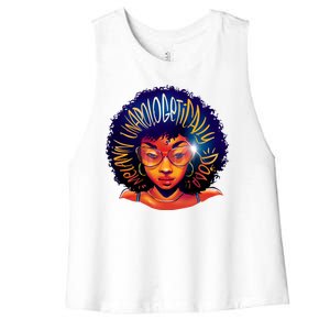 Melanin Unapologetically Dope Women's Racerback Cropped Tank