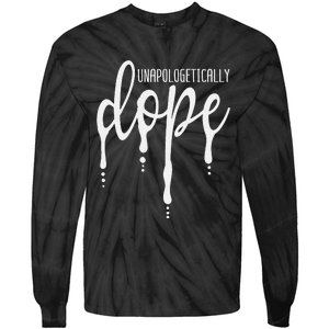 Melanin Unapologetically Dope Black Girl Christmas Gift Tie-Dye Long Sleeve Shirt