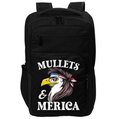 Mullegift Usa Eagle Mullet Merica Vintage American Flag Gift Impact Tech Backpack