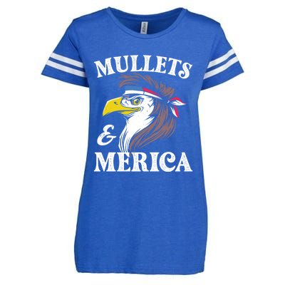 Mullegift Usa Eagle Mullet Merica Vintage American Flag Gift Enza Ladies Jersey Football T-Shirt