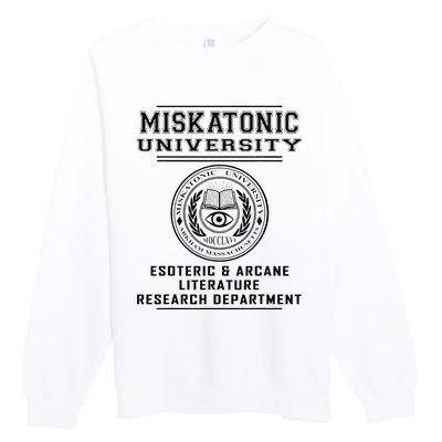 Miskatonic University Esoteric Literature Department Premium Crewneck Sweatshirt