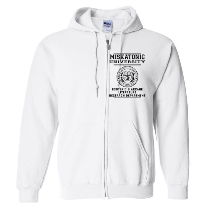 Miskatonic University Esoteric Literature Department Full Zip Hoodie