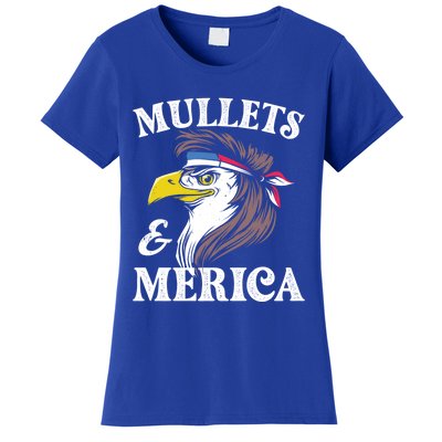 Mullegift Usa Eagle Mullet Merica Vintage American Flag Great Gift Women's T-Shirt