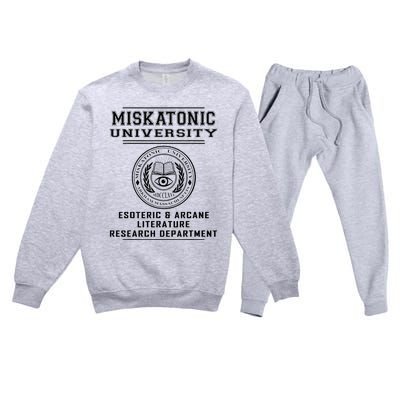 Miskatonic University Esoteric Literature Department Premium Crewneck Sweatsuit Set