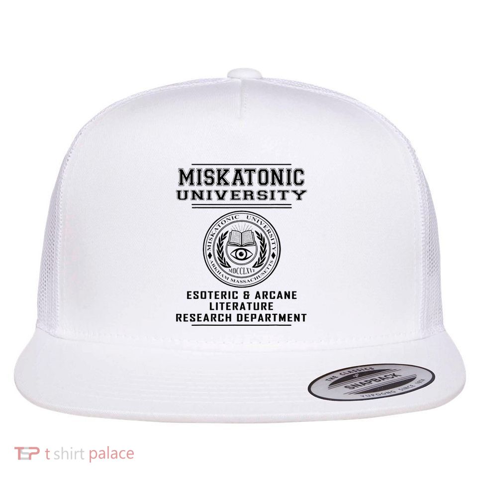 Miskatonic University Esoteric Literature Department Flat Bill Trucker Hat